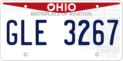 OH license plate GLE3267