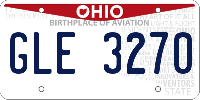 OH license plate GLE3270