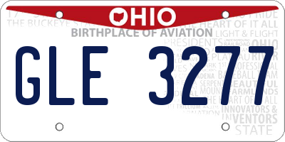 OH license plate GLE3277