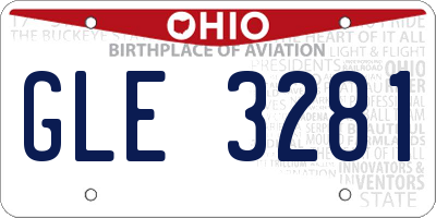 OH license plate GLE3281