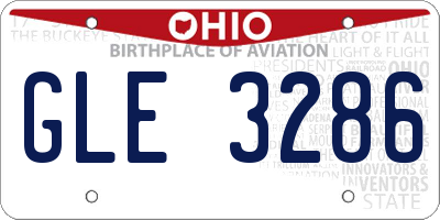 OH license plate GLE3286