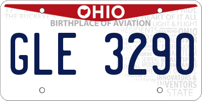 OH license plate GLE3290