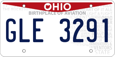 OH license plate GLE3291