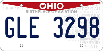 OH license plate GLE3298