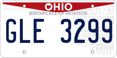 OH license plate GLE3299