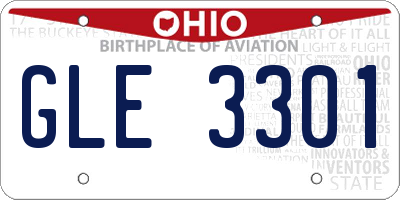 OH license plate GLE3301