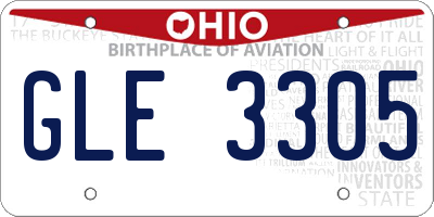 OH license plate GLE3305