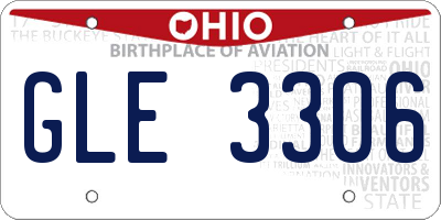 OH license plate GLE3306