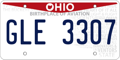 OH license plate GLE3307