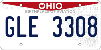 OH license plate GLE3308
