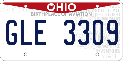 OH license plate GLE3309