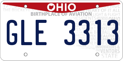 OH license plate GLE3313
