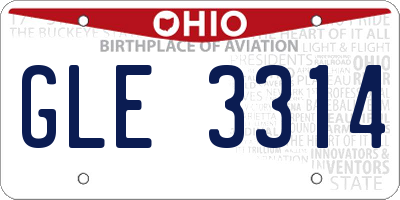 OH license plate GLE3314