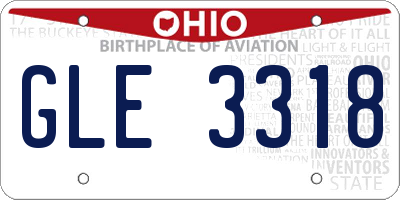 OH license plate GLE3318