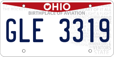 OH license plate GLE3319