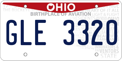 OH license plate GLE3320