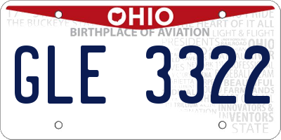 OH license plate GLE3322