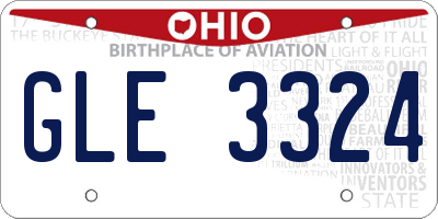OH license plate GLE3324