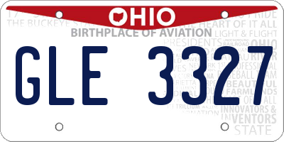 OH license plate GLE3327