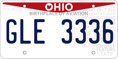 OH license plate GLE3336