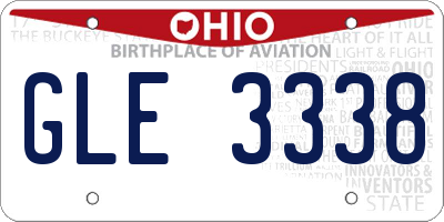 OH license plate GLE3338