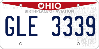 OH license plate GLE3339