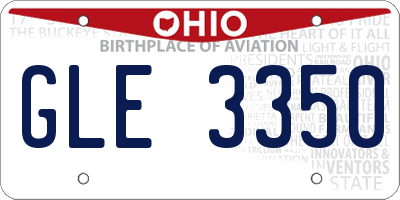 OH license plate GLE3350