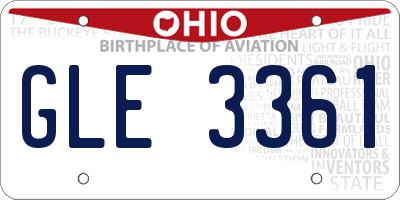 OH license plate GLE3361