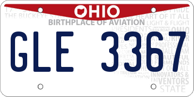 OH license plate GLE3367