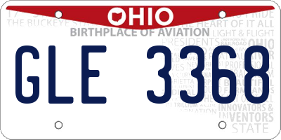 OH license plate GLE3368