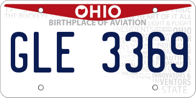OH license plate GLE3369