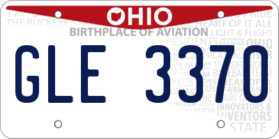 OH license plate GLE3370