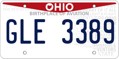 OH license plate GLE3389