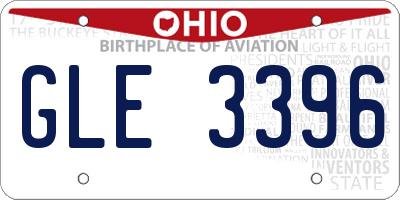 OH license plate GLE3396