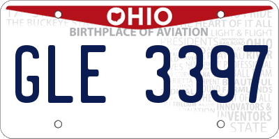 OH license plate GLE3397