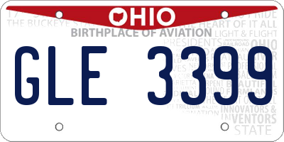 OH license plate GLE3399