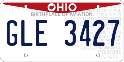 OH license plate GLE3427