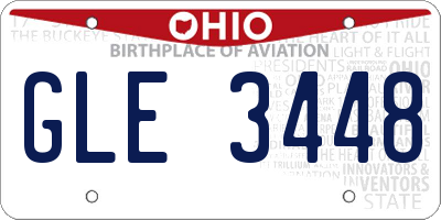 OH license plate GLE3448