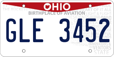 OH license plate GLE3452
