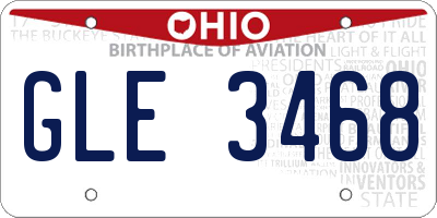 OH license plate GLE3468