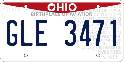 OH license plate GLE3471