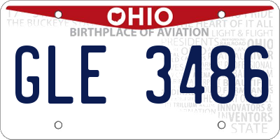 OH license plate GLE3486
