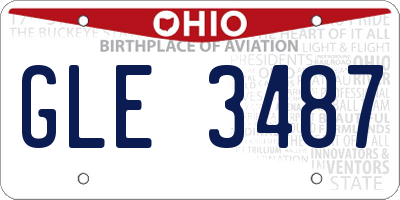 OH license plate GLE3487