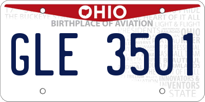OH license plate GLE3501