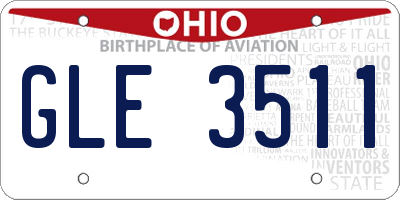 OH license plate GLE3511