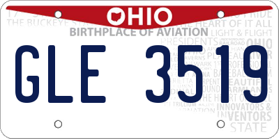 OH license plate GLE3519
