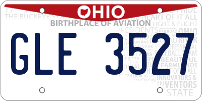 OH license plate GLE3527