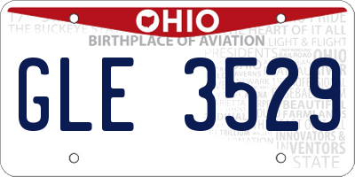 OH license plate GLE3529