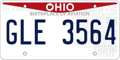 OH license plate GLE3564