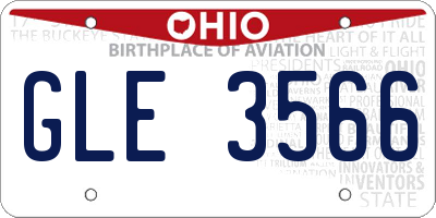 OH license plate GLE3566